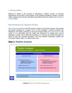 Coffee Price Risk Management - Forum for Agricultural Risk
