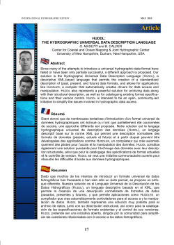 HUDDL: THE HYDROGRAPHIC UNIVERSAL DATA DESCRIPTION