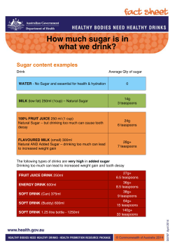 How much sugar is in what we drink?