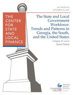 The State and Local Government Workforce: Trends and Patterns in