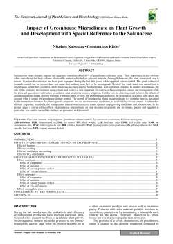 Impact of Greenhouse Microclimate on Plant Growth and