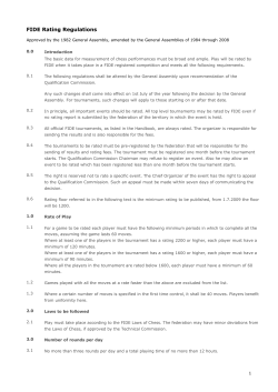 FIDE Rating Regulations