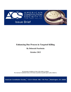 Enhancing Due Process in Targeted Killing