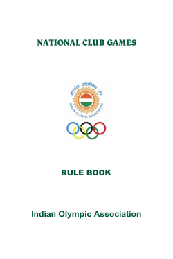 Indian Olympic Association NATIONAL CLUB GAMES