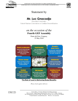 Statement of Luc Gnacadja on the occasion of the 4th GEF