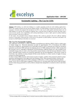 Sustainable Lighting &ndash; The Case for LEDs
