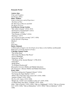 Romantic Period Austen, Jane.
