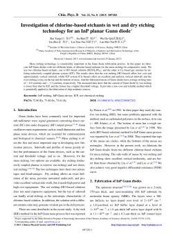 Investigation of chlorine-based etchants in wet and dry etching
