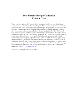 2006  - Two Sisters Recipe Collection
