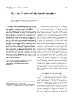 Barium Studies of the Small Intestine