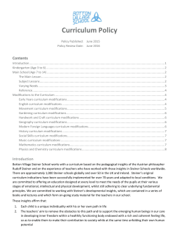 Main heading - Botton Village School