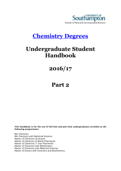 MChem and BSc Chemistry - Year 2