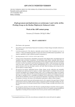 Draft agreement and