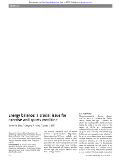 Energy balance - British Journal of Sports Medicine