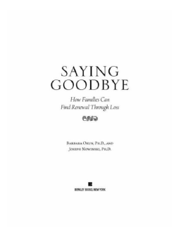 Sample of Saying Goodbye