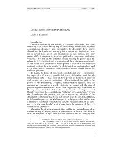 Looking for Power in Public Law