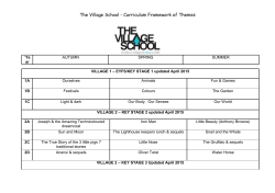 The Village School - Curriculum Framework of Themes