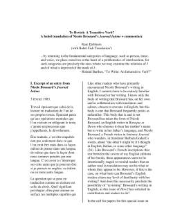 To Revisit: A Transitive Verb?