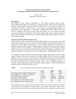 Managing the Impact of HIV/AIDS on Education in South Africa