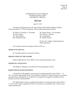Minutes - Virginia Department of Education