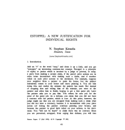 Estoppel: A New Justification for Individual Rights