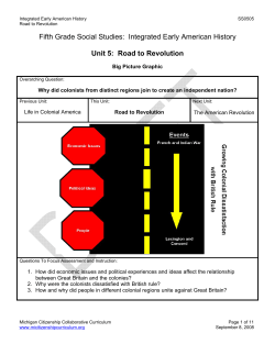 Fifth Grade Social Studies: Integrated Early American History Unit 5
