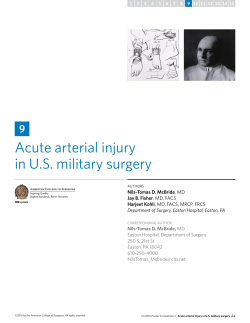 Acute arterial injury in US military surgery