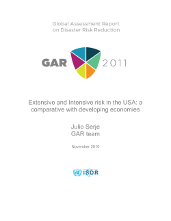 Extensive and Intensive risk in the USA: a