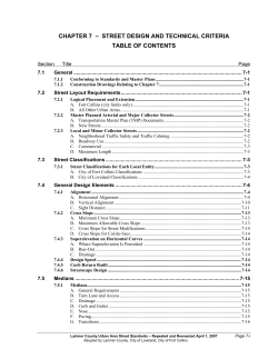 chapter 7 &ndash; street design and technical criteria