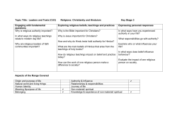 Key Stage 3 - Leaders and Texts Core Unit 3