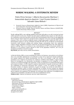 NORDIC WALKING: A SYSTEMATIC REVIEW