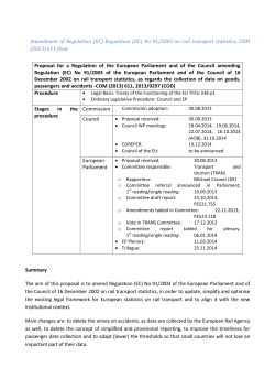 Amendment of Regulation on rail transport statistics, COM(2013)