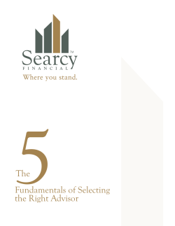 5 Fundamentals of Selecting the Right Advisor The