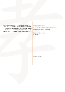 The effects of modernization on filial piety in SIngapore