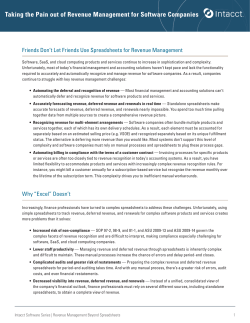 Taking the Pain Out of Revenue Management for Software Companies