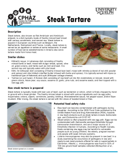 Steak Tartare - University of Guelph