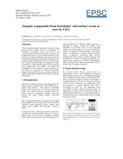 Organic compounds from Enceladus` sub