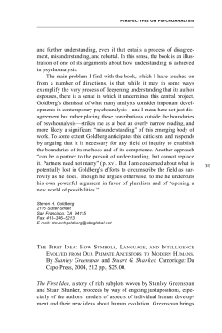 By Stanley Greenspan and Stuart G. Shanker. Cambridge: Da Capo