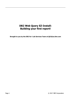 DB2 Web Query EZ-Install: Building your first report!