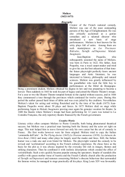 Moliere - Life Beyond Tourism