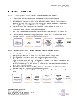 contract process - Northwestern University