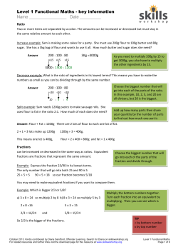 Level 1 Functional Maths revision information