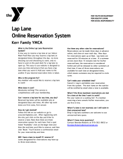 Lap Lane Online Reservation System