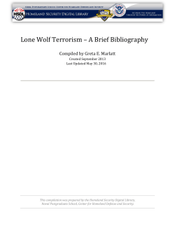 Lone Wolf Terrorism &ndash; A Brief Bibliography