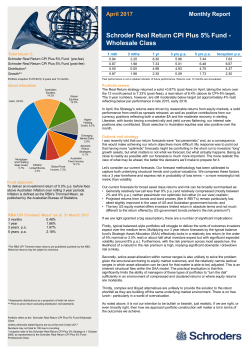 Schroder Real Return CPI Plus 5% Fund - Wholesale