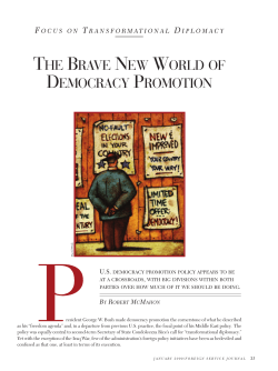 the brave new world of democracy promotion