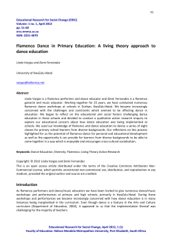 Flamenco Dance in Primary Education: A living theory approach to
