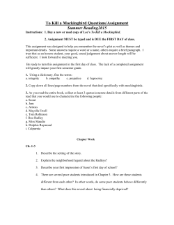 To Kill a Mockingbird Questions