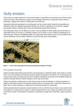 Science Note L81 Gully Erosion