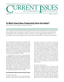 To What Extent Does Productivity Drive the Dollar?